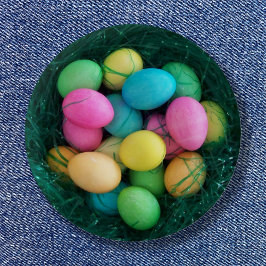 Ostereier-Nest-Foto Button