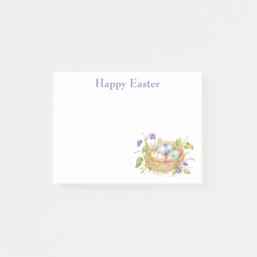 Ostereier: Nest nach dem Ausscheiden Post-it Klebezettel (Vorderseite)