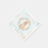 Ostereier Niedlich Bunny Spring Blue Baby Dusche Serviette (Ecke)