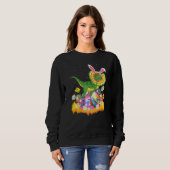 Ostereier Niedlich Dilophosaurus Dinosaurier Oster Sweatshirt (Vorne ganz)