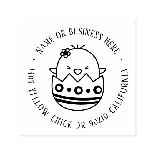 Ostereier Niedlich Kiche Individuelle Name Rücksen Permastempel (Design)