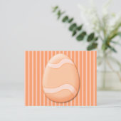 Ostereier (Orange) Postkarte (Stehend Vorderseite)