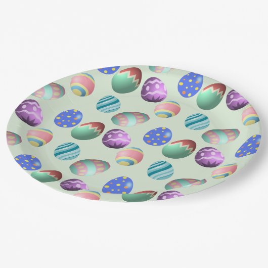 Ostereier Ostereier Party Ostereier Jagen Niedlich Pappteller (Schrägansicht)