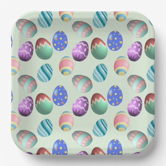 Ostereier Ostereier Party Ostereier Jagen Niedlich Pappteller (Vorderseite)