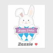 Ostereier. Osterhase.Frohe Ostern Aufkleber (Blatt)