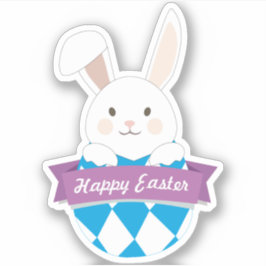 Ostereier. Osterhase.Frohe Ostern Aufkleber