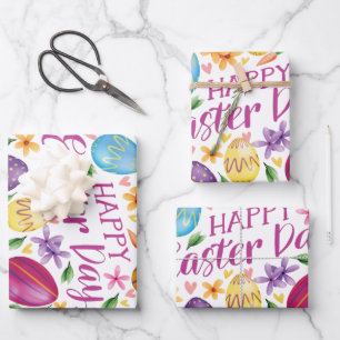 Ostereier, Osterhase Geschenkpapier Set