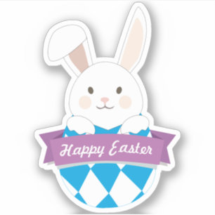 Ostereier Osterhase.Glücklicher Ostern Aufkleber