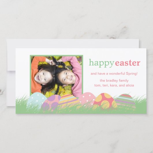 Ostereier Ostern Foto Grußkarten Feiertagskarte (Vorderseite)