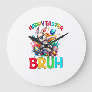 Ostereier Ostern Hasen Teenager Jungen Kinder Oste Große Wanduhr