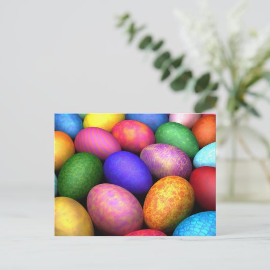 Ostereier (Ostern) Postkarte (Stehend Vorderseite)