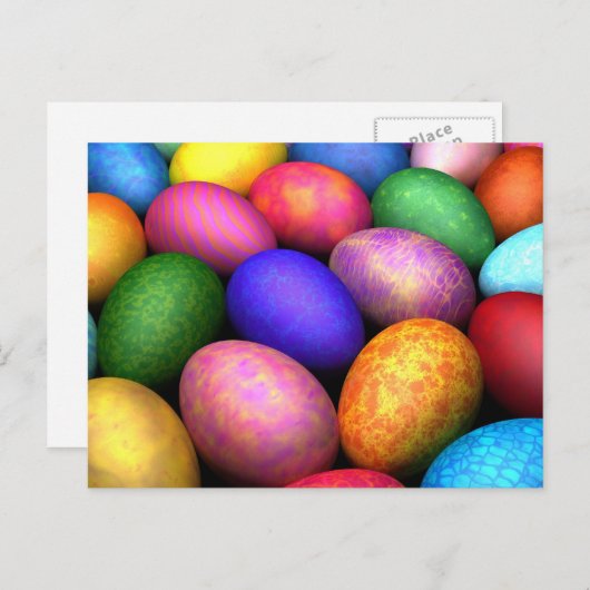 Ostereier (Ostern) Postkarte (Vorne/Hinten)