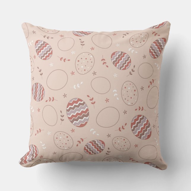 Ostereier Osterwurfpilz Kissen (Vorderseite)