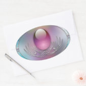 Ostereier Ovaler Aufkleber (Umschlag)