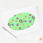 Ostereier Ovaler Aufkleber (Umschlag)