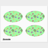 Ostereier Ovaler Aufkleber (Blatt)