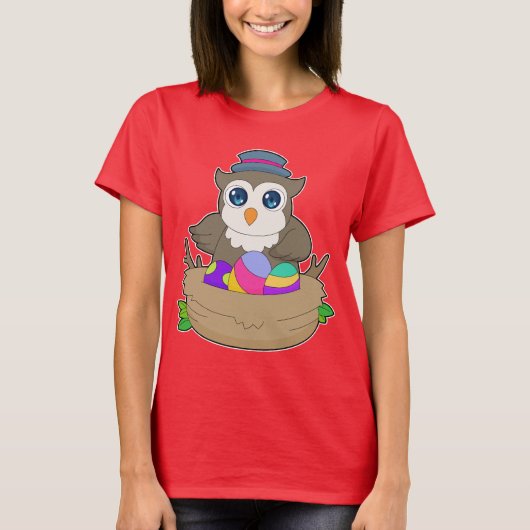 Ostereier Owl Nest T-Shirt (Vorderseite)