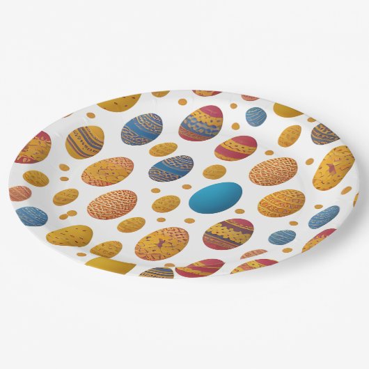 Ostereier Pappteller (Schrägansicht)