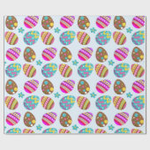 Ostereier Pastel Blue Gift Geschenkpapier (Flach)