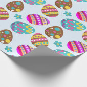 Ostereier Pastel Blue Gift Geschenkpapier (Ecke)