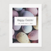 Ostereier Pastel Happy Oaster Familie Feiertagspostkarte (Vorderseite)