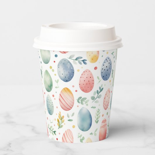 Ostereier Pastel Serenade Pappbecher (Rückseite)