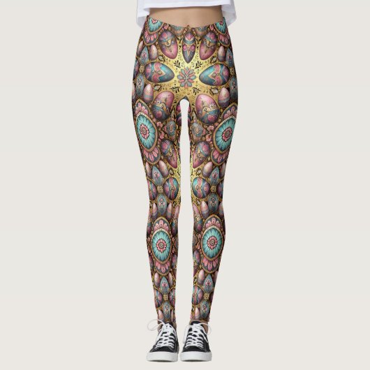 OSTEREIER ~ Pastell 3D ~ Leggings (Vorderseite)