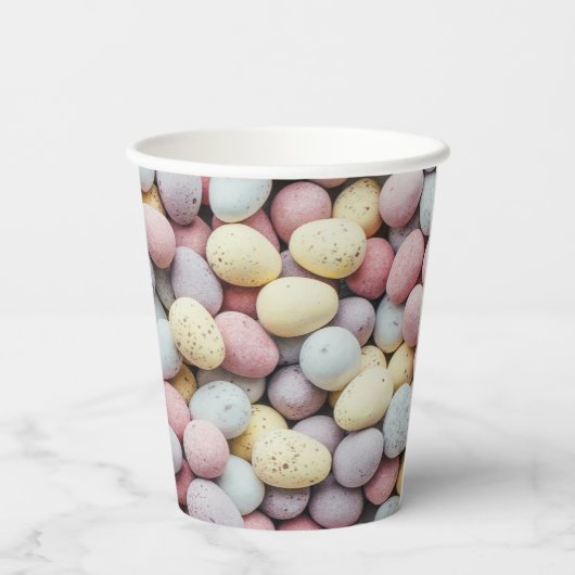 Ostereier Pastellpapierkäfige Pappbecher (Rückseite)