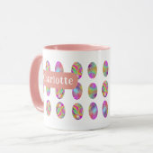 Ostereier personalisiert Name Rosa Tasse (Vorderseite Links)