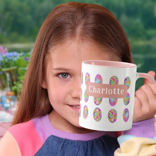 Ostereier personalisiert Name Rosa Tasse