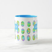 Ostereier personalisierter Name Blau Tasse (Zentrum)