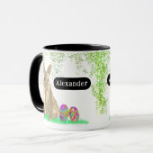 Ostereier Personalisierter Name Tasse (Vorderseite Links)
