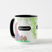 Ostereier Personalisierter Name Tasse (Vorderseite Links)