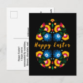 Ostereier - Pisanka mit Folkloremotiv Postkarte (Vorne/Hinten)