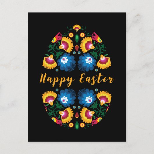 Ostereier - Pisanka mit Folkloremotiv Postkarte (Vorderseite)