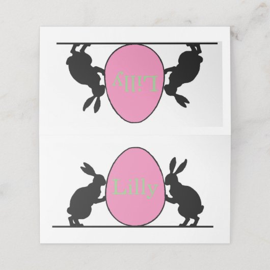 Ostereier Platzkarte (Außenseite Aufgefaltet)