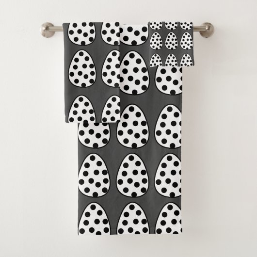 Ostereier Polka Dot Happy Oaster Badhandtuch Set (Insitu)