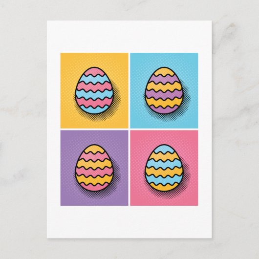 Ostereier Pop Kunstästhetik Postkarte (Vorderseite)