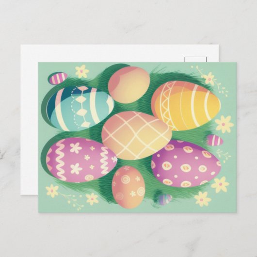 Ostereier Postkarte (Vorne/Hinten)