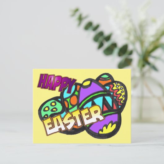 Ostereier Postkarte anpassbar (Stehend Vorderseite)