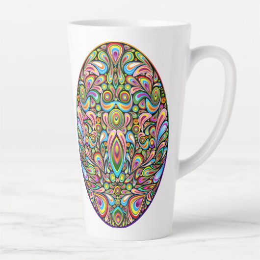 Ostereier-Psychedel-Design Kinder Bio-T-Shirt Milchtasse (Rechts)