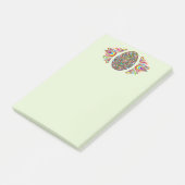 Ostereier-Psychedel-Design Kinder Bio-T-Shirt Post-it Klebezettel (angewinkelt)