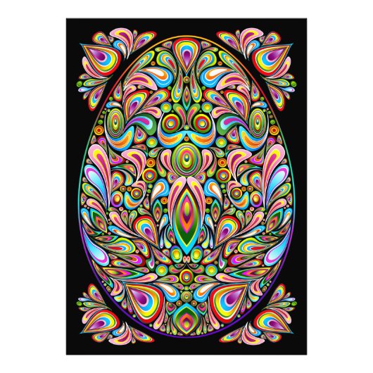 Ostereier-Psychedelic-Design Fotodruck (Vorne)