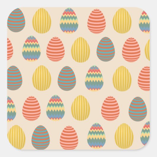 Ostereier Quadratischer Aufkleber (Vorderseite)