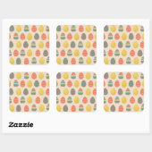 Ostereier Quadratischer Aufkleber (Blatt)