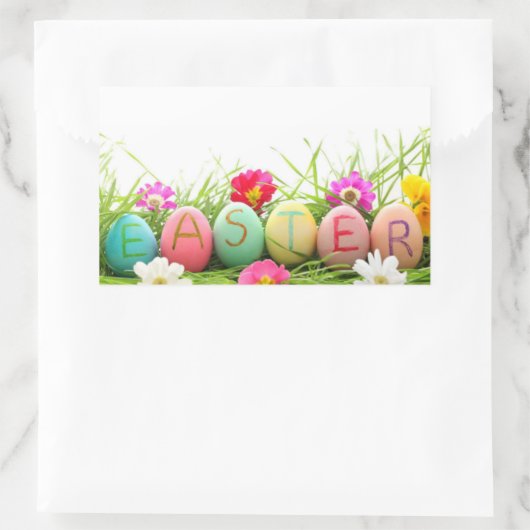 Ostereier Rechteckiger Aufkleber (Tasche)