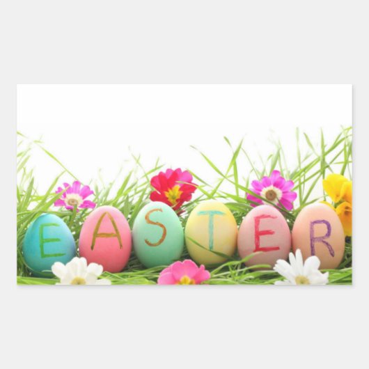 Ostereier Rechteckiger Aufkleber (Vorderseite)