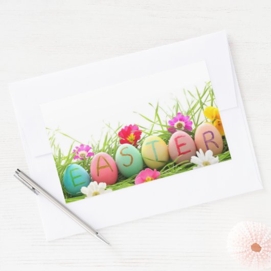 Ostereier Rechteckiger Aufkleber (Umschlag)