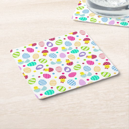 Ostereier Rechteckiger Pappuntersetzer (angewinkelt)