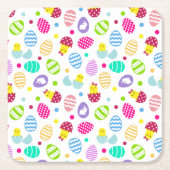 Ostereier Rechteckiger Pappuntersetzer (Vorderseite)